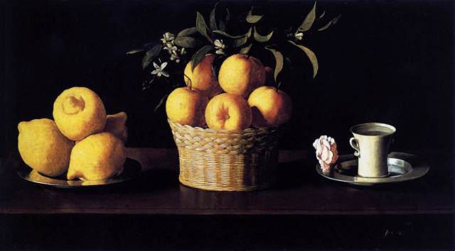 Louise Moillon Bowl of Lemons and Oranges on a Box of Wood Shavings 17th century