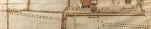 Doharty's estate plan of Croome, 1751. Image from Jeremy Milln's report on the bridge for the National Trust, May 2014 https://www.academia.edu/7092994/Chinese_Bridge_at_Croome